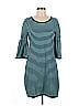 Sail to Sable Stripes Teal Casual Dress Size M - photo 1