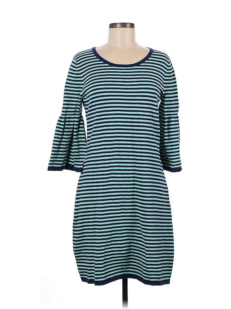 Sail to Sable Stripes Teal Casual Dress Size M - photo 1