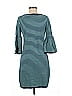 Sail to Sable Stripes Teal Casual Dress Size M - photo 2