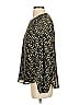Sail to Sable Black Long Sleeve Silk Top Size S - photo 5
