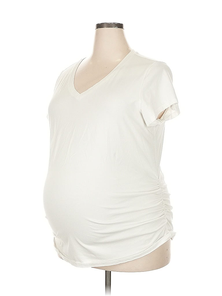 Old Navy - Maternity Ivory Short Sleeve Top Size XXL - photo 1