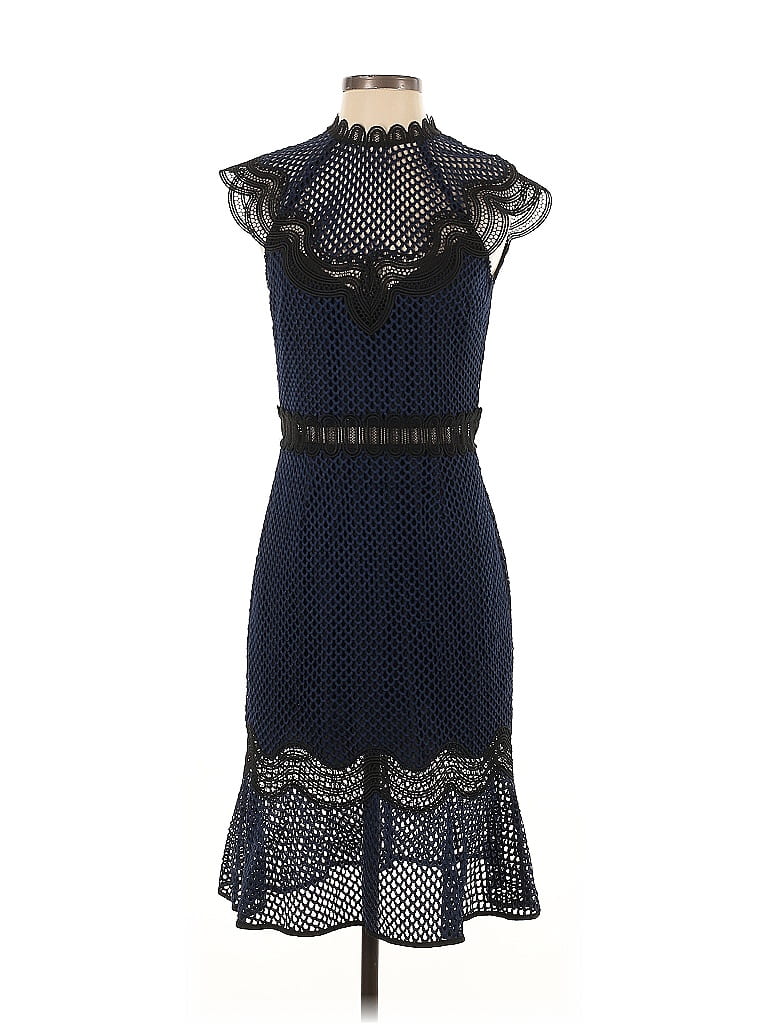 Saylor 100% Viscose Blue Cocktail Dress Size S - photo 1