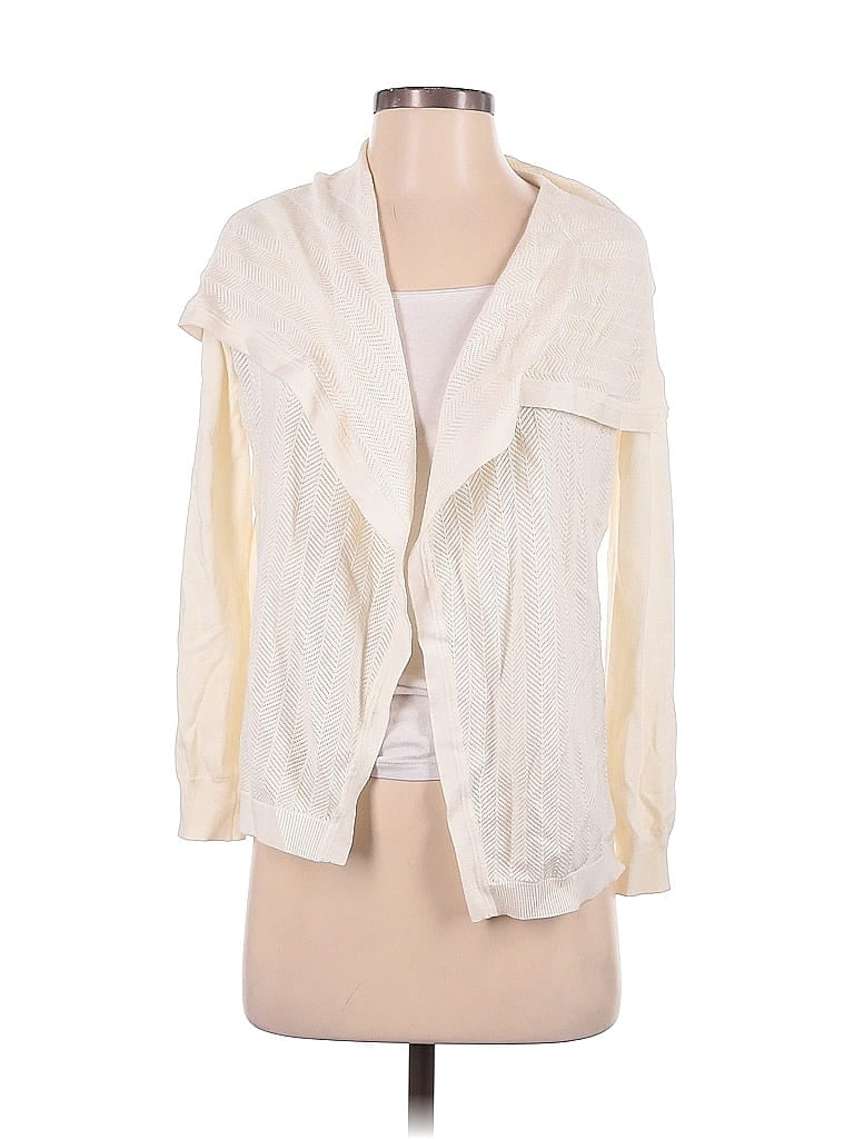 Pre-owned Theory Cardigan Sweater In White