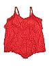 Catherines Paisley Red Swimsuit Top Size 34 waist - photo 1