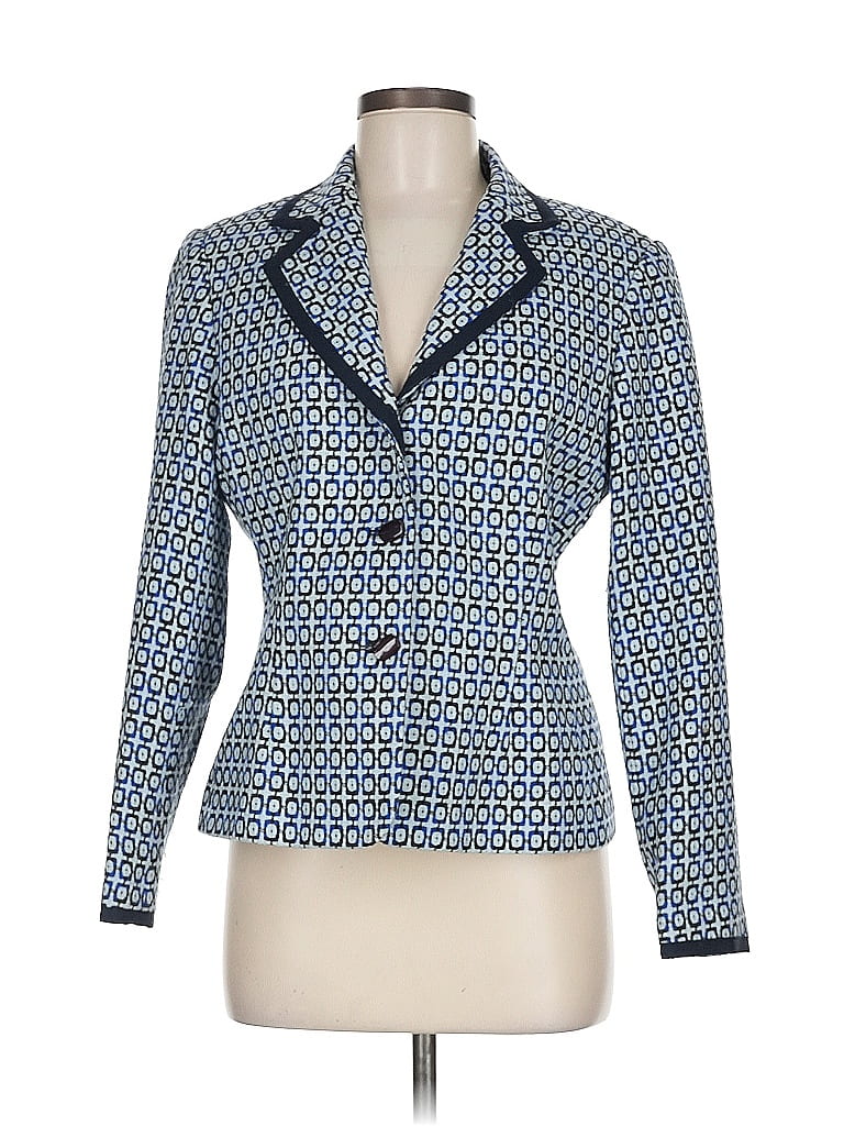 Sag Harbor Print Blue Blazer Size 6 - photo 1