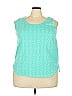 Woman Within 100% Cotton Teal Tank Top Size 22 - photo 1