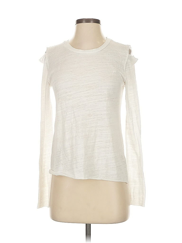LNA Ivory White Long Sleeve T-Shirt Size S - photo 1