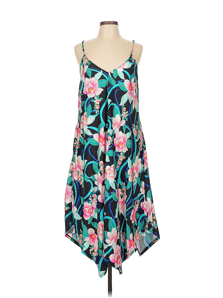 La Blanca Tropical Teal Casual Dress Size L - photo 1