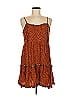 Trixxi 100% Rayon Animal Print Orange Casual Dress Size M - photo 1