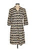 J. McLaughlin Chevron-herringbone Tan Casual Dress Size M - photo 1