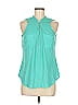 Soho JEANS NEW YORK & COMPANY 100% Polyester Teal Sleeveless Blouse Size M - photo 1