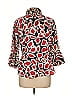 Violet & Claire 100% Polyester Animal Print Red 3/4 Sleeve Blouse Size L - photo 2