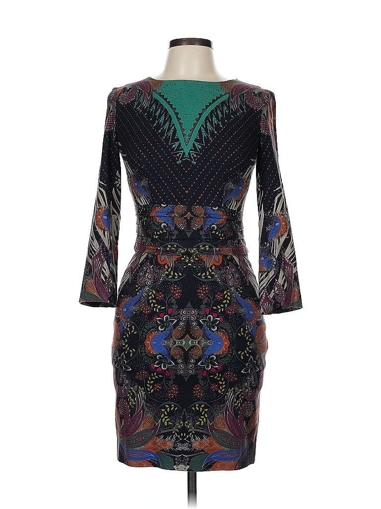 ETRO Graphic Teal Blue Cocktail Dress Size EU (IT) 42 / US 6 - photo 1