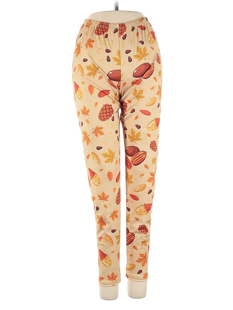 COWCOW Print Orange Active Pants Size S - photo 1