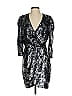 Tanya Taylor 100% Polyester Metallic Silver Cocktail Dress Size 2 - photo 1
