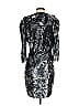 Tanya Taylor 100% Polyester Metallic Silver Cocktail Dress Size 2 - photo 2