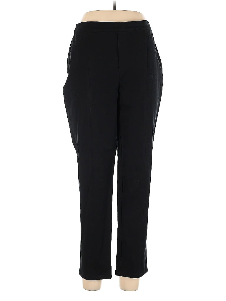 Isaac Mizrahi LIVE! 100% Rayon Solid Black Dress Pants Size 10 - photo 1