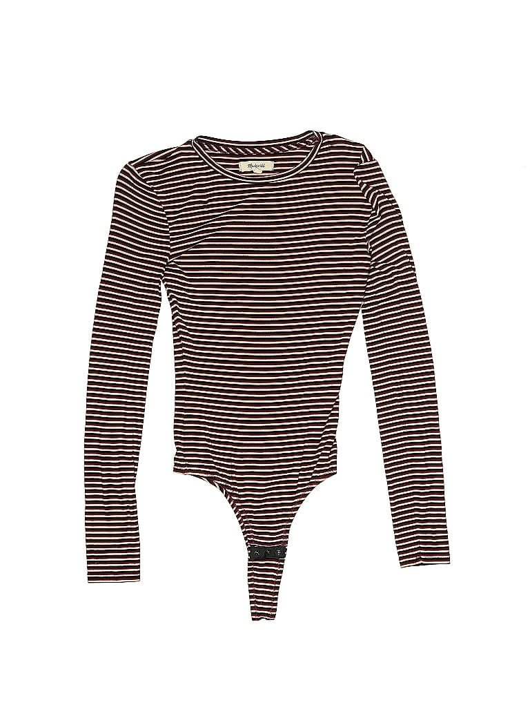 Pre-owned Madewell Bodysuit In Burgundy