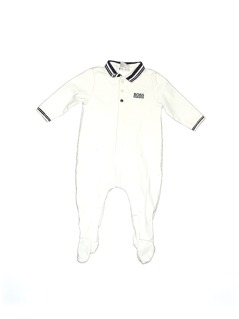 BOSS by HUGO BOSS 100% Cotton Solid Ivory Long Sleeve Outfit 6-9 MO / 9 MO - photo 1