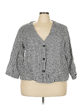 Flax 3/4 Sleeve Button Down Shirt