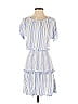 West Kei 100% Rayon Stripes Blue Casual Dress Size XS - photo 1