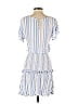 West Kei 100% Rayon Stripes Blue Casual Dress Size XS - photo 2