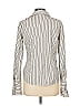 Moda International Stripes Ivory Long Sleeve Blouse Size L - photo 2
