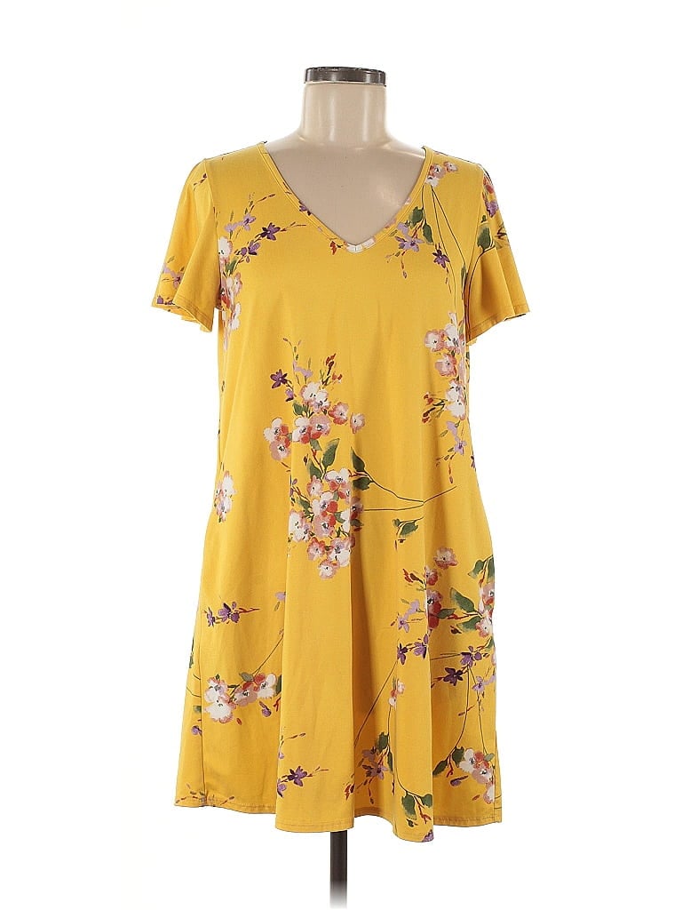 Nine Britton Yellow Casual Dress Size M - photo 1