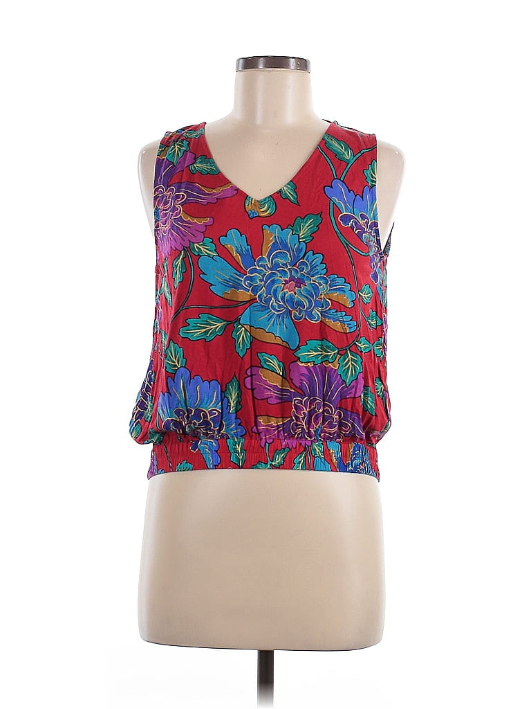 Tiny Red Sleeveless Blouse Size M - photo 1
