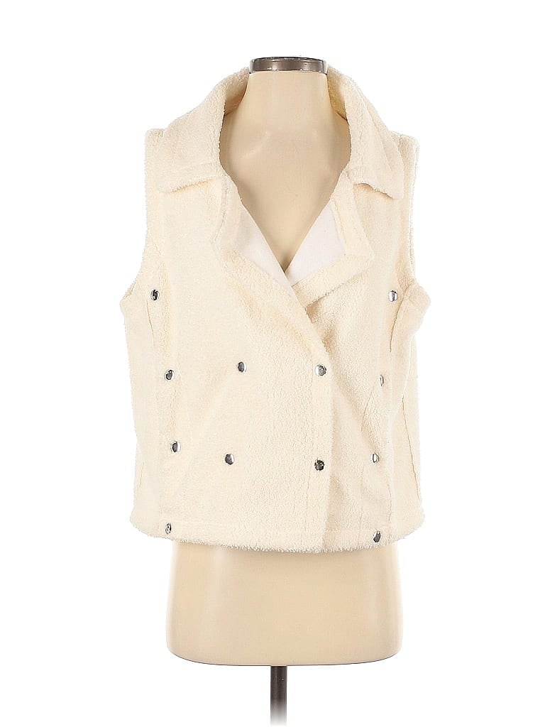 Pre-owned Fashion Fleece Jacket In White