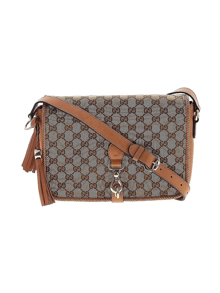 Gucci 100% Canvas Brown Tan Marrakech Crossbody Bag One size - photo 1