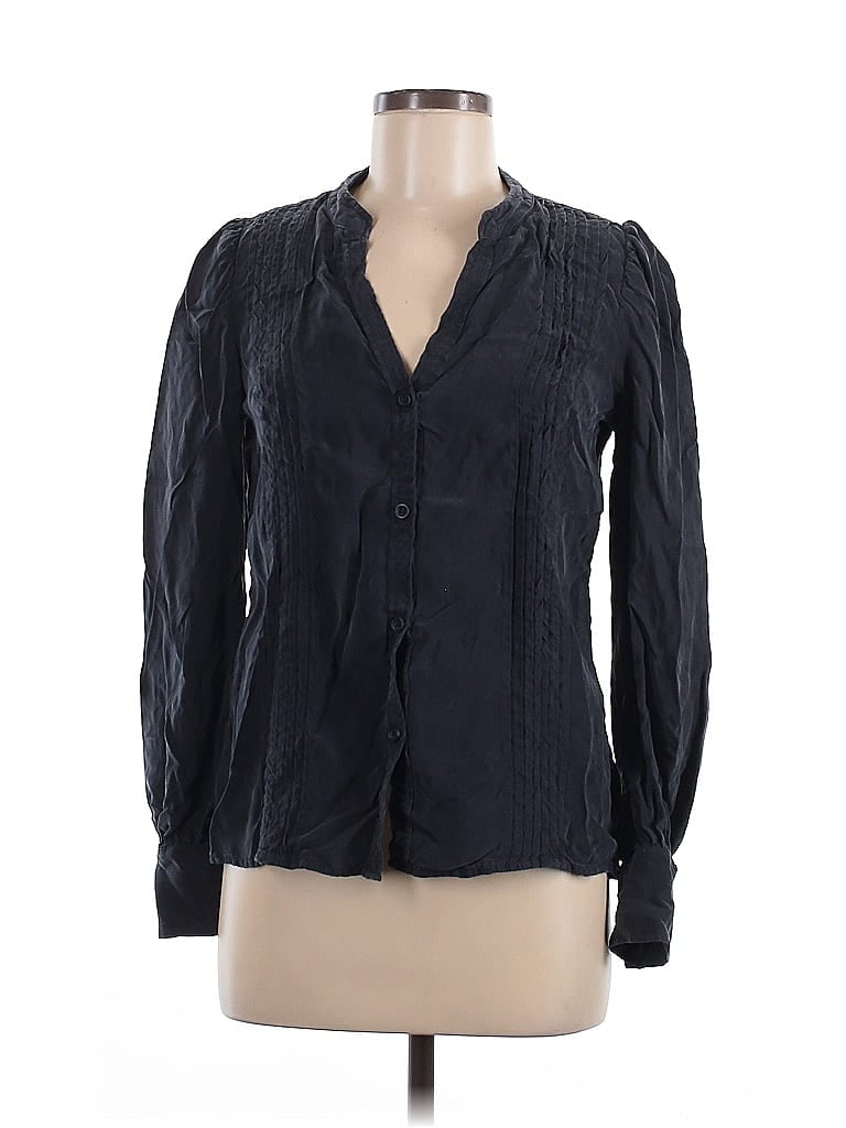 Mango Black Long Sleeve Blouse Size M - photo 1