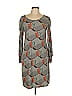 Leota Graphic Gray Casual Dress Size L - photo 1