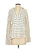 Faherty Stripes Ivory Pullover Sweater Size S - photo 1