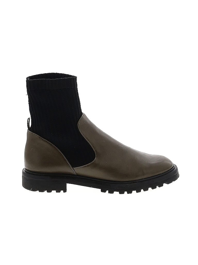 Porte & Paire Gray Green Ankle Boots Size EU (IT) 39 1/2 / US 9 1/2 - photo 1