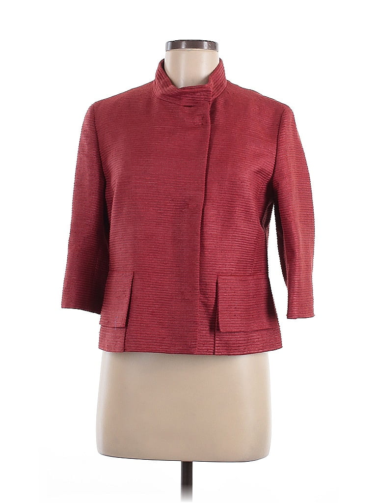 Akris Punto 100% Viscose Burgundy Jacket Size 8 - photo 1
