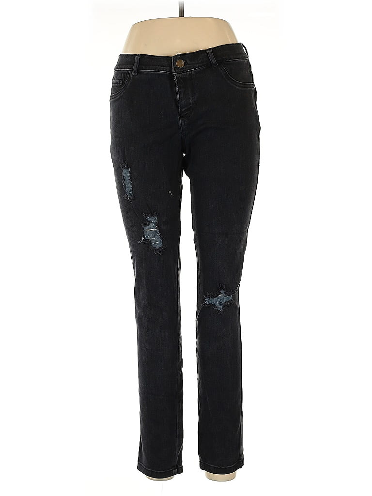 Soho JEANS NEW YORK & COMPANY Stars Black Jeans Size 12 - photo 1