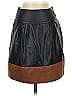 Built by Wendy 100% Polyester Color Block Black Faux Leather Skirt Size XS - photo 1