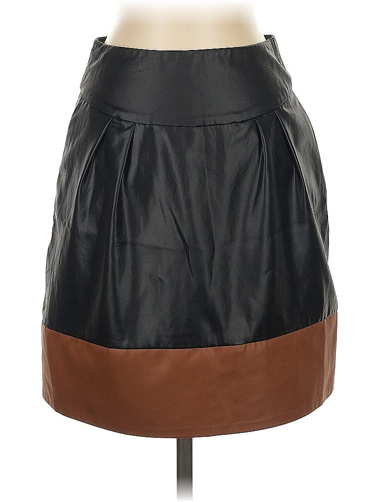 Built by Wendy 100% Polyester Color Block Black Faux Leather Skirt Size XS - photo 1