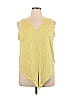 Ideology Yellow Sleeveless T-Shirt Size XL - photo 1