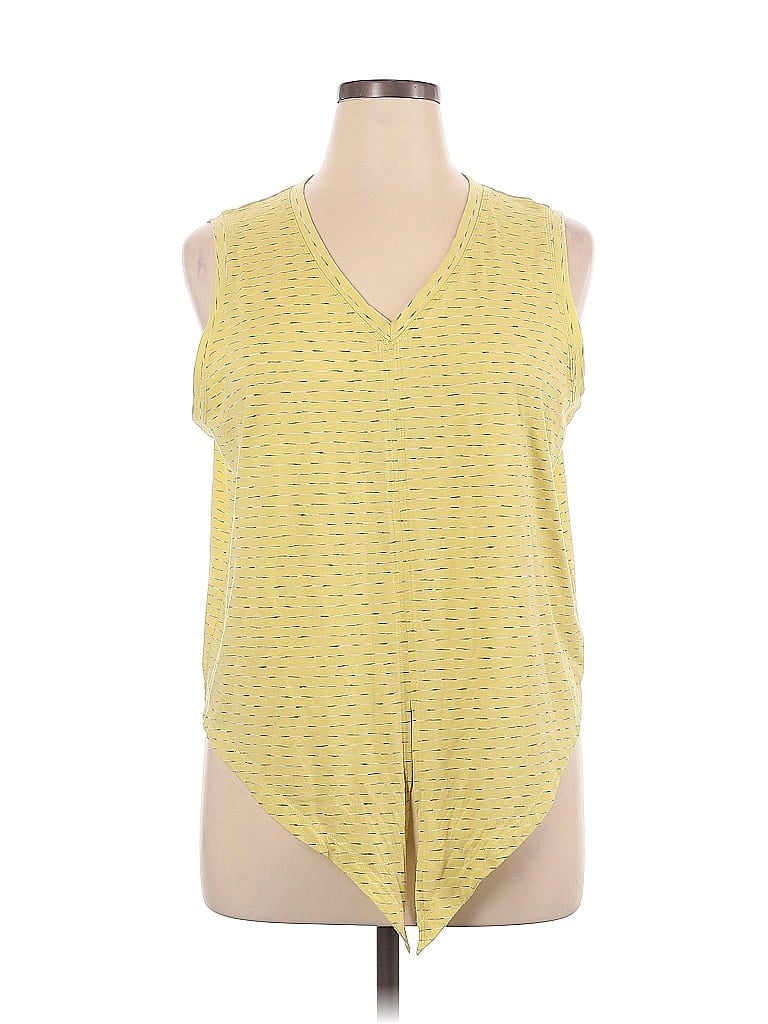 Ideology Yellow Sleeveless T-Shirt Size XL - photo 1