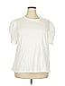 Pomander Place 100% Cotton White Short Sleeve Top Size 3X - photo 1