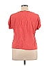 Solitaire 100% Rayon Orange Red Short Sleeve Top Size 1X - photo 2
