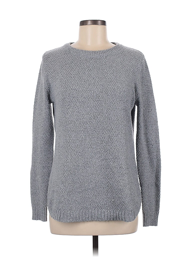 Pink Clover 100% Polyester Solid Gray Pullover Sweater Size M - photo 1