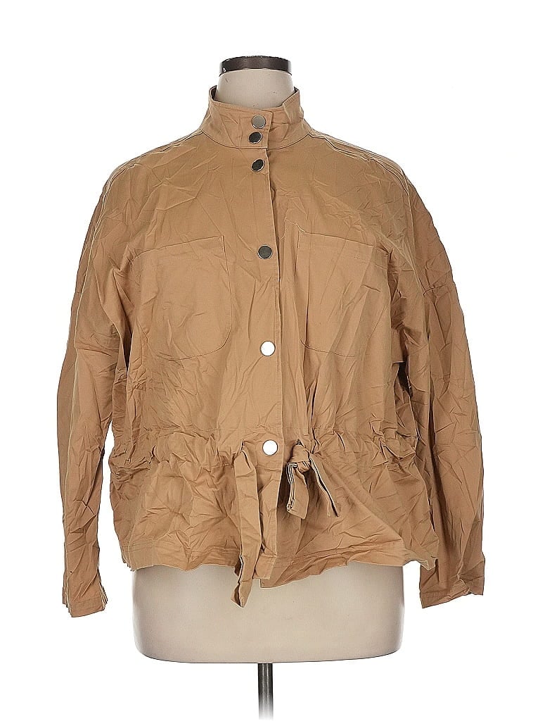 Pre-owned Eloquii Jacket In Brown