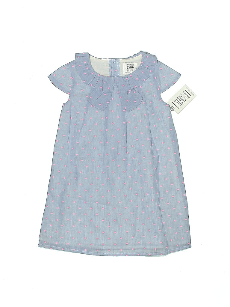 Just One You Made by Carter's 100% Cotton Pink Blue Dress Size 2T - photo 1