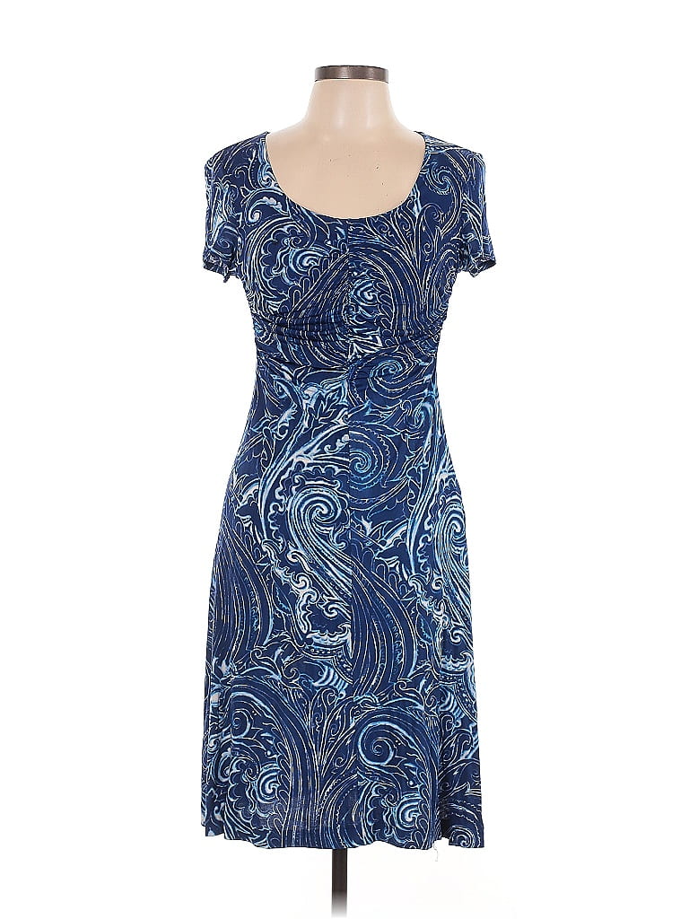 ETRO Paisley Blue Casual Dress Size EU (IT) 46 / US 10 - photo 1