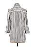 Fortune + Ivy 100% Polyester Stripes Gray 3/4 Sleeve Blouse Size M - photo 2