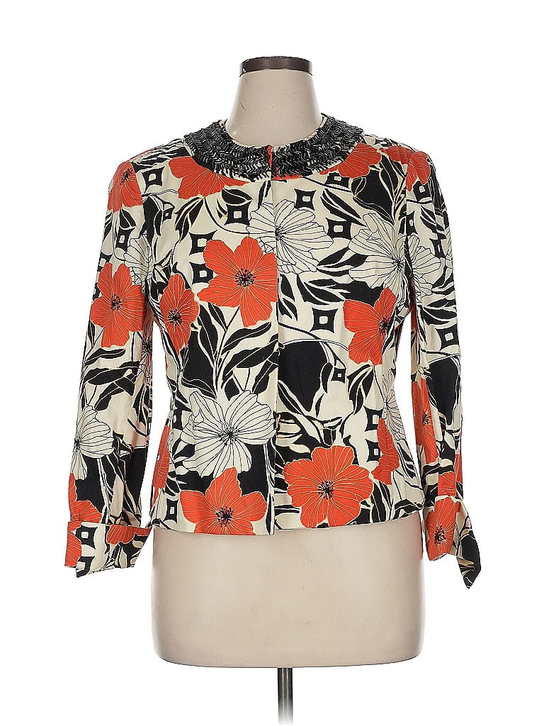 Doncaster Sport Floral Orange Jacket Size 14 - photo 1