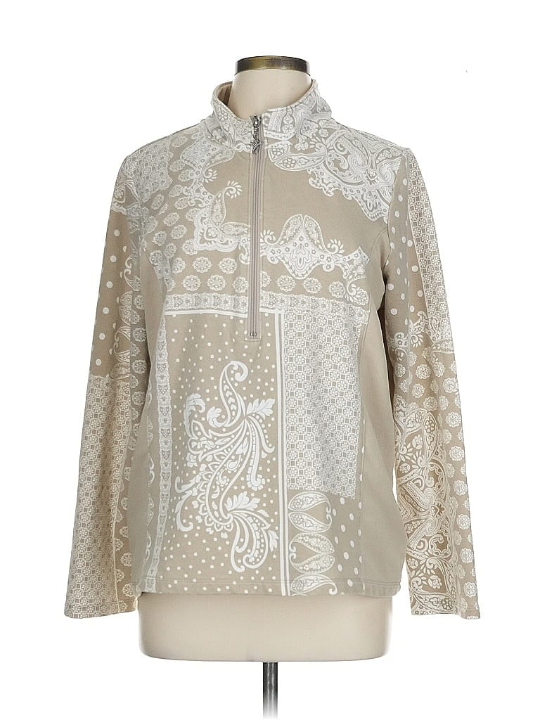 Susan Graver Ivory Tan Jacket Size L - photo 1